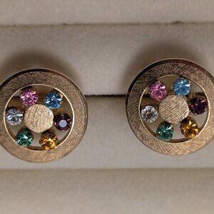 Vintage Anson Cufflinks Circular Jewel Design